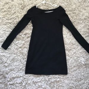 Theory Long Sleeve Little Black Dress